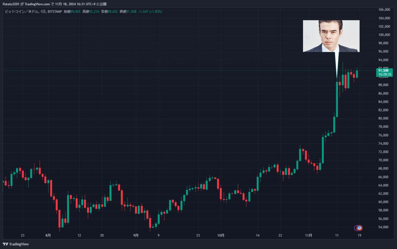 ビットコインのチャート